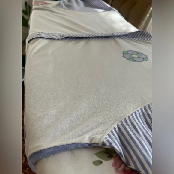 VINTAGE 90’s Blast Blues Grandmacore Size Large Polo Pullover Snap Buttons - Picture 8 of 12